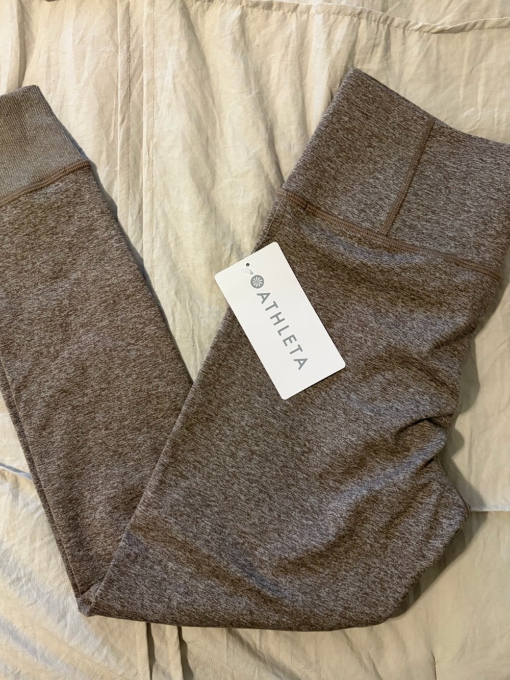 Athleta Heathered Brown SoftLuxe Tights